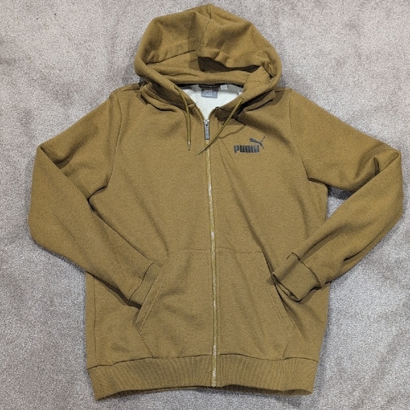 Puma Brown Zip-Up Hoodie - Picture 1 of 3